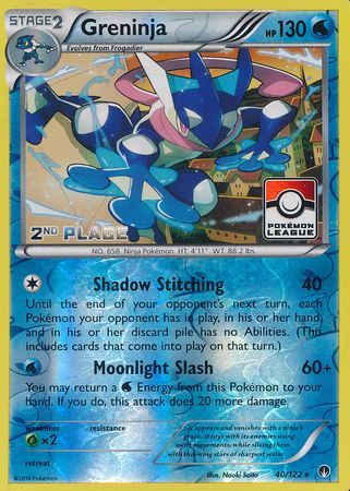 Greninja (40/122) (League Promo 2nd Place) [XY: BREAKpoint] | Galaxy Games LLC