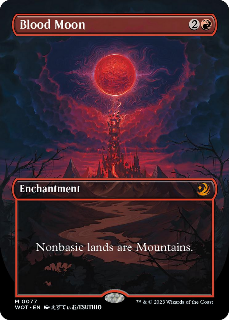 Blood Moon (Anime Borderless) [Wilds of Eldraine: Enchanting Tales] | Galaxy Games LLC