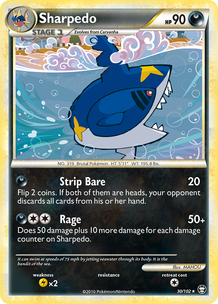 Sharpedo (30/102) [HeartGold & SoulSilver: Triumphant] | Galaxy Games LLC