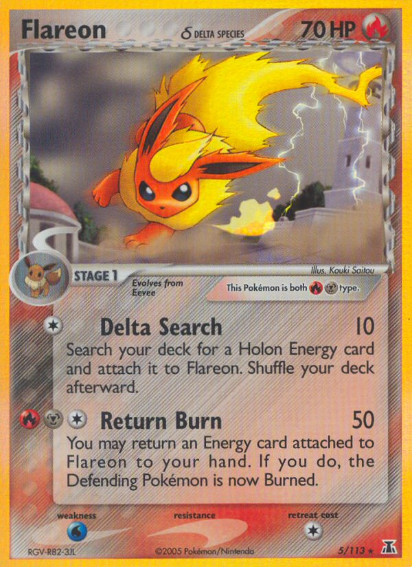 Flareon (5/113) (Delta Species) [EX: Delta Species] | Galaxy Games LLC