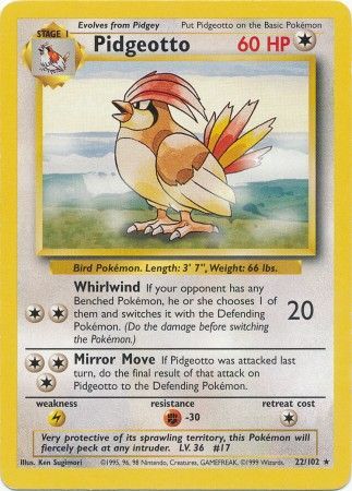 Pidgeotto (22/102) [Base Set Unlimited] | Galaxy Games LLC