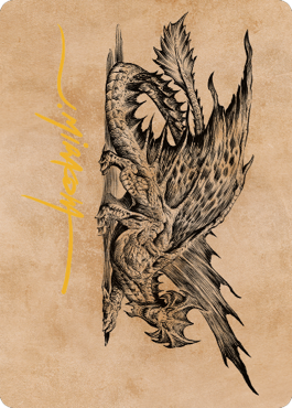 Ancient Brass Dragon Art Card (49) (Gold-Stamped Signature) [Commander Legends: Battle for Baldur's Gate Art Series] | Galaxy Games LLC