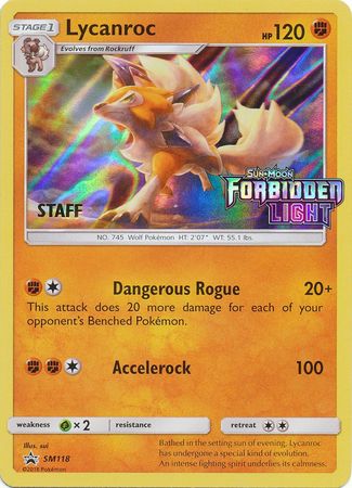 Lycanroc (SM118) (Staff Prerelease Promo) [Sun & Moon: Black Star Promos] | Galaxy Games LLC