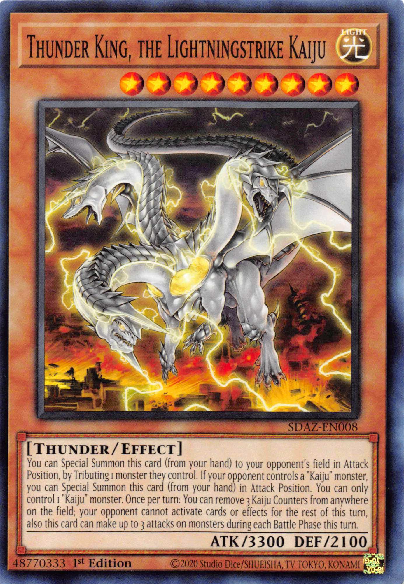 Thunder King, the Lightningstrike Kaiju [SDAZ-EN008] Common | Galaxy Games LLC