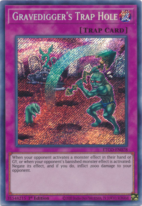 Gravedigger's Trap Hole [ETCO-EN078] Secret Rare | Galaxy Games LLC