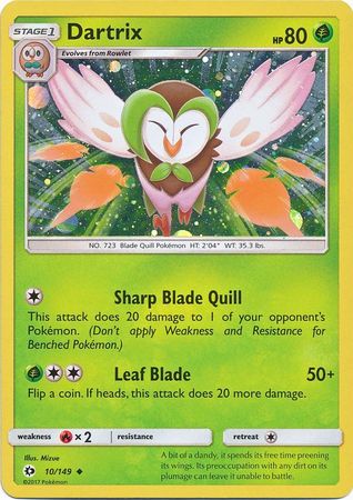 Dartrix (10/149) (Cosmos Holo) [Sun & Moon: Base Set] | Galaxy Games LLC