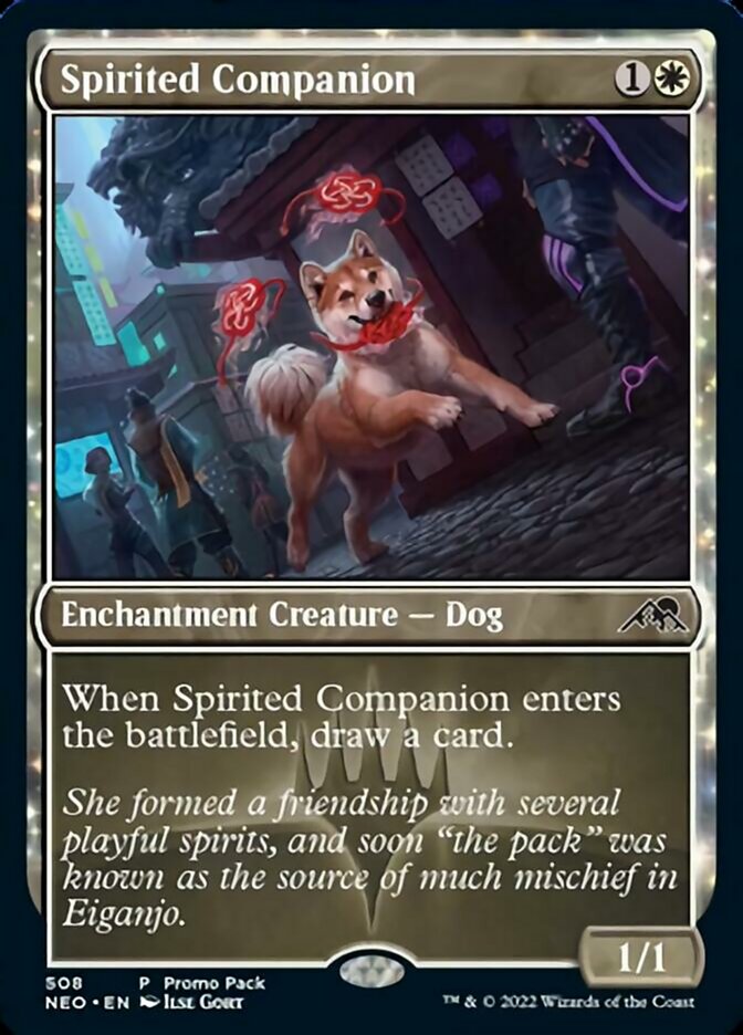 Spirited Companion (Promo Pack) [Kamigawa: Neon Dynasty Promos] | Galaxy Games LLC