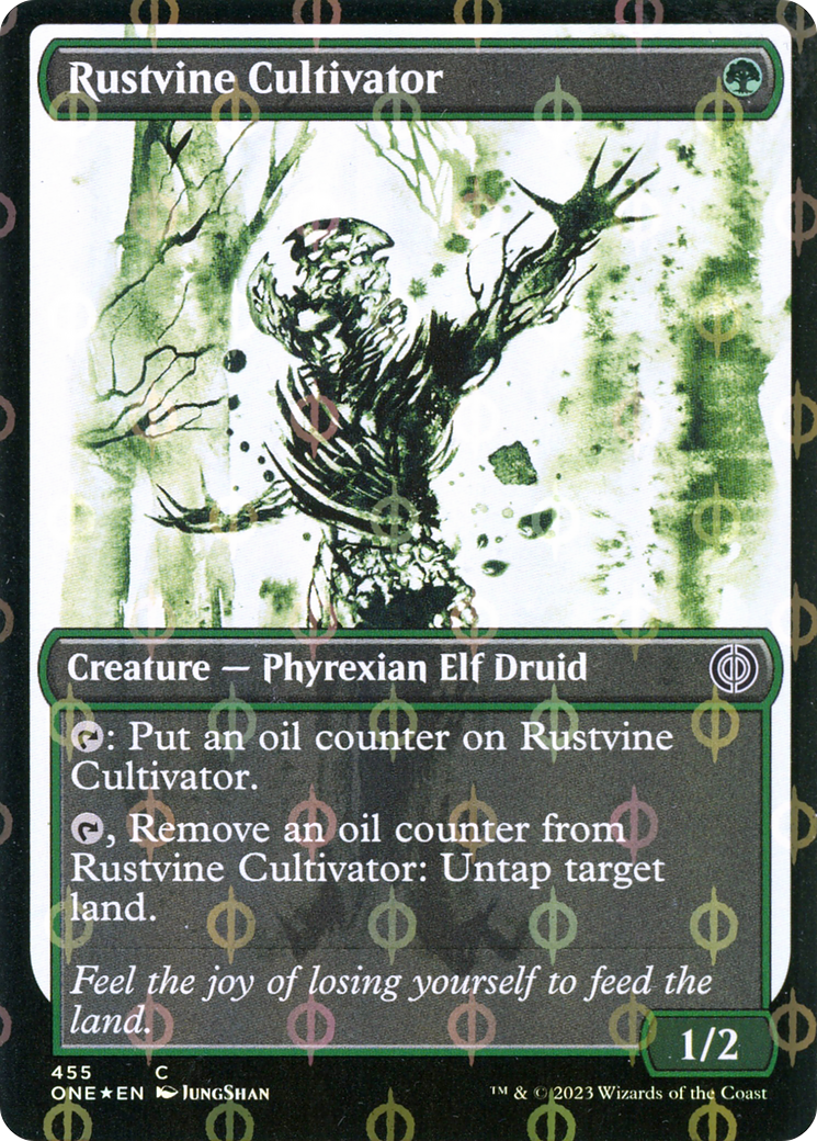 Rustvine Cultivator (Showcase Ichor Step-and-Compleat Foil) [Phyrexia: All Will Be One] | Galaxy Games LLC