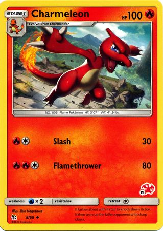 Charmeleon (8/68) (Charizard Stamp #15) [Battle Academy 2020] | Galaxy Games LLC