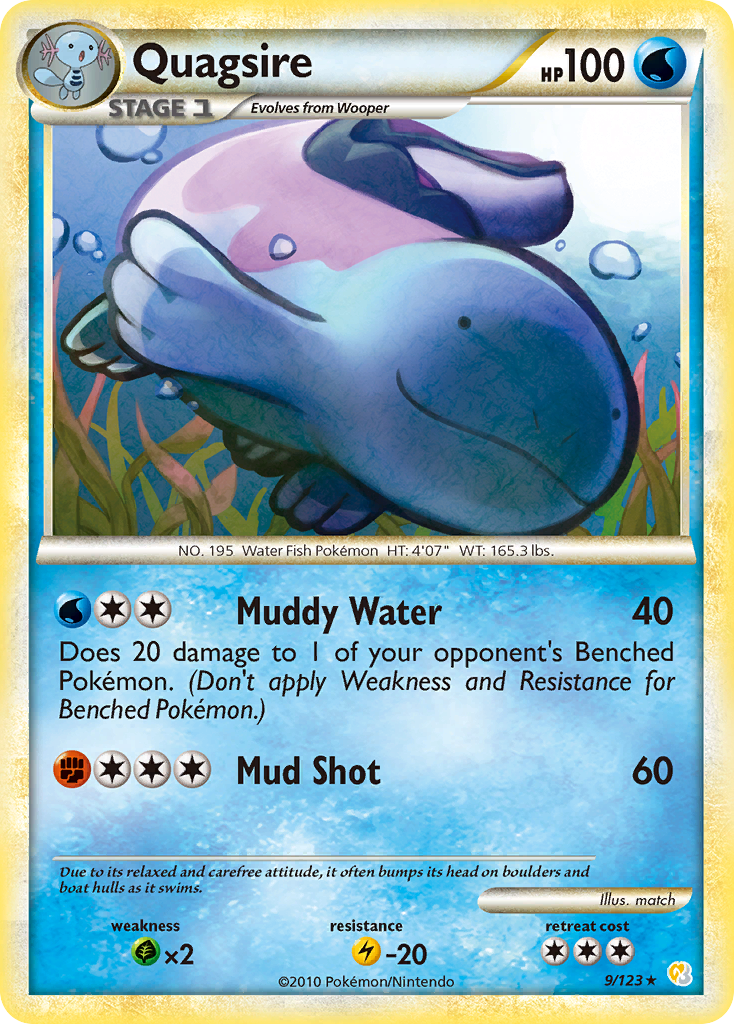 Quagsire (9/123) [HeartGold & SoulSilver: Base Set] | Galaxy Games LLC