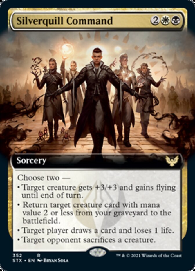 Silverquill Command (Extended Art) [Strixhaven: School of Mages] | Galaxy Games LLC