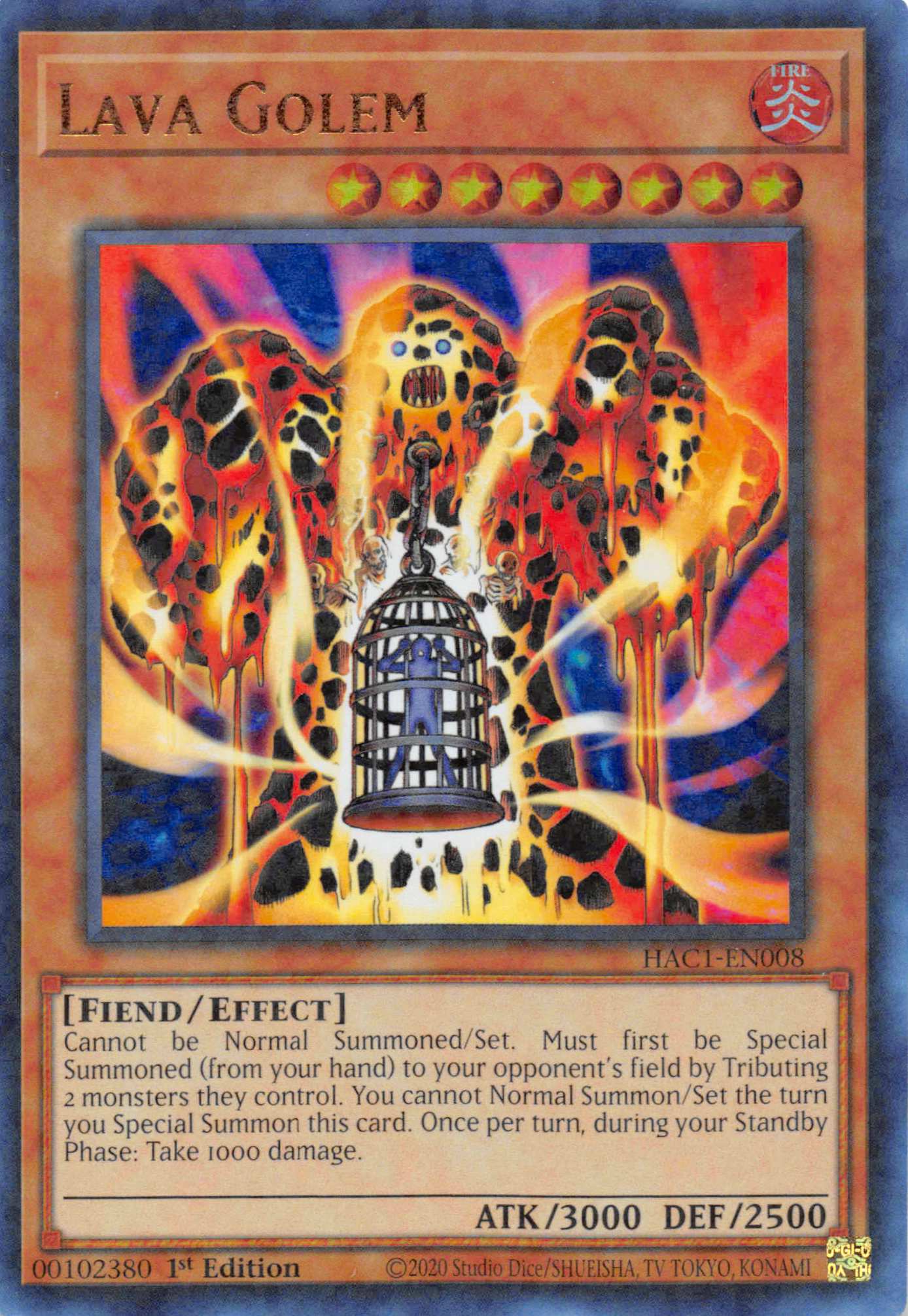 Lava Golem (Duel Terminal) [HAC1-EN008] Parallel Rare | Galaxy Games LLC