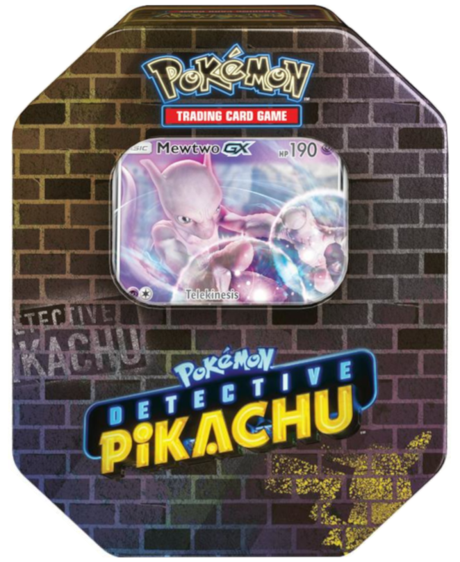 Detective Pikachu - Collector's Tin (Mewtwo GX) | Galaxy Games LLC