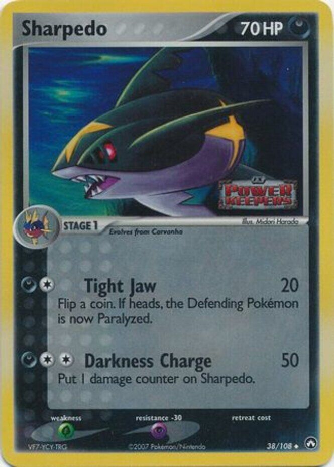 Sharpedo (38/108) (Stamped) [EX: Power Keepers] | Galaxy Games LLC