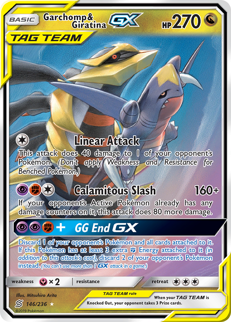 Garchomp & Giratina GX (146/236) [Sun & Moon: Unified Minds] | Galaxy Games LLC