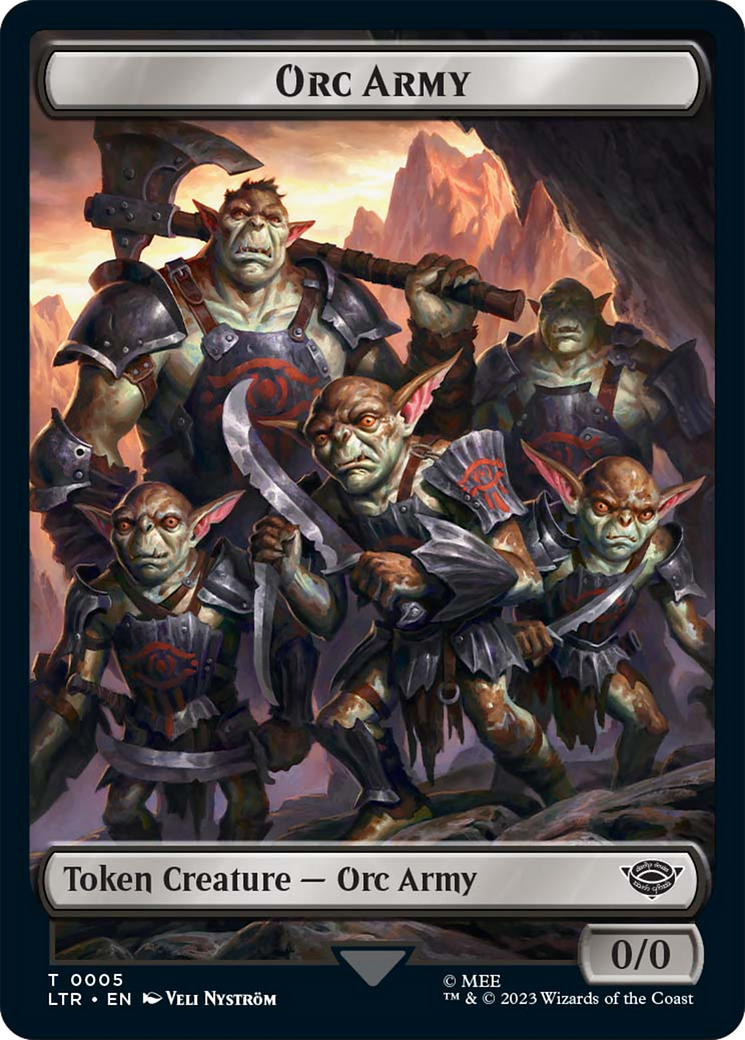 Orc Army (06) // Orc Army (05) Double-Sided Token [The Lord of the Rings: Tales of Middle-Earth Tokens] | Galaxy Games LLC