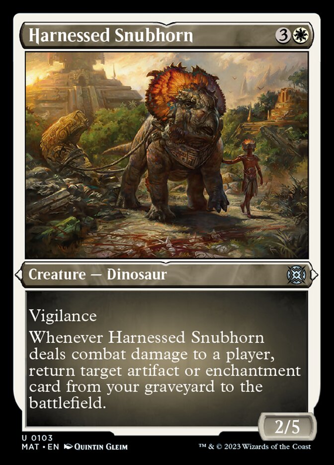 Harnessed Snubhorn (Foil Etched) [March of the Machine: The Aftermath] | Galaxy Games LLC
