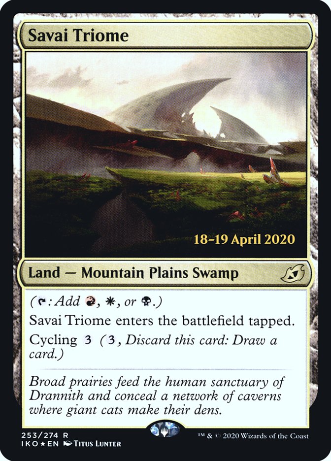 Savai Triome [Ikoria: Lair of Behemoths Prerelease Promos] | Galaxy Games LLC