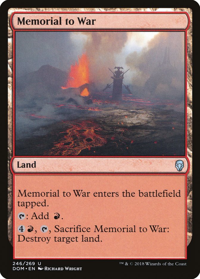 Memorial to War [Dominaria] | Galaxy Games LLC