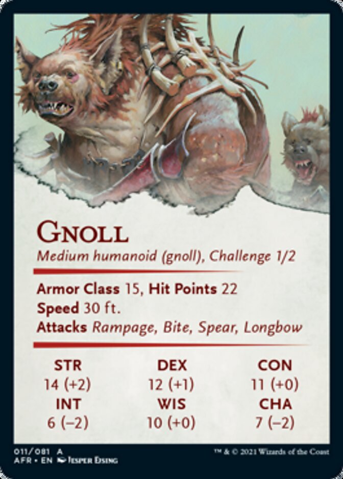 Gnoll Art Card [Dungeons & Dragons: Adventures in the Forgotten Realms Art Series] | Galaxy Games LLC