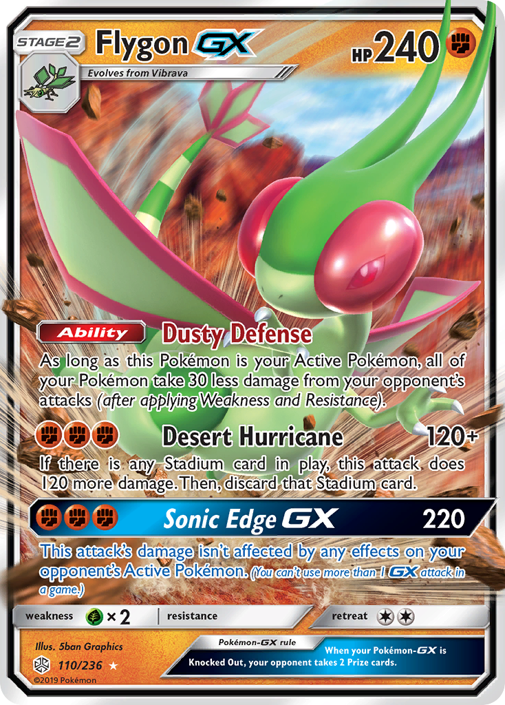 Flygon GX (110/236) [Sun & Moon: Cosmic Eclipse] | Galaxy Games LLC