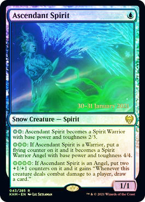 Ascendant Spirit [Kaldheim Prerelease Promos] | Galaxy Games LLC