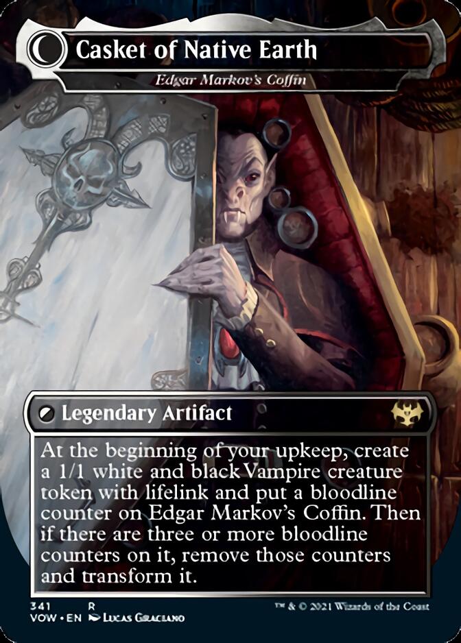 Edgar, Charmed Groom // Edgar Markov's Coffin - Dracula the Voyager // Casket of Native Earth [Innistrad: Crimson Vow] | Galaxy Games LLC