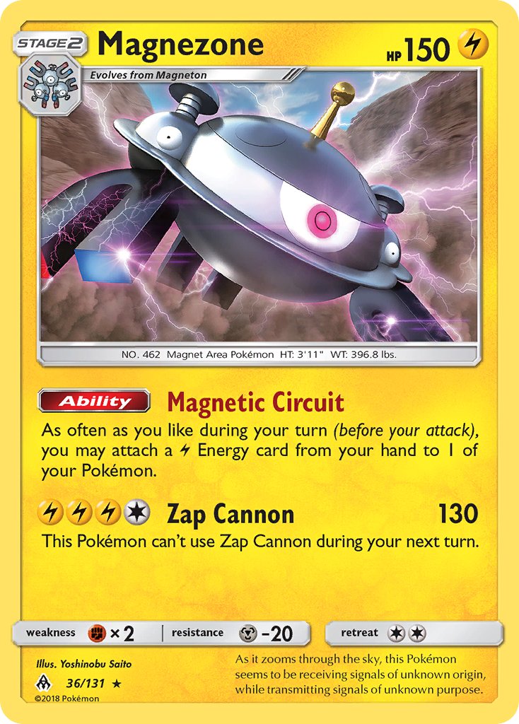 Magnezone (36/131) (Prerelease Kit Exclusive) (Theme Deck Exclusive) [Sun & Moon: Forbidden Light] | Galaxy Games LLC