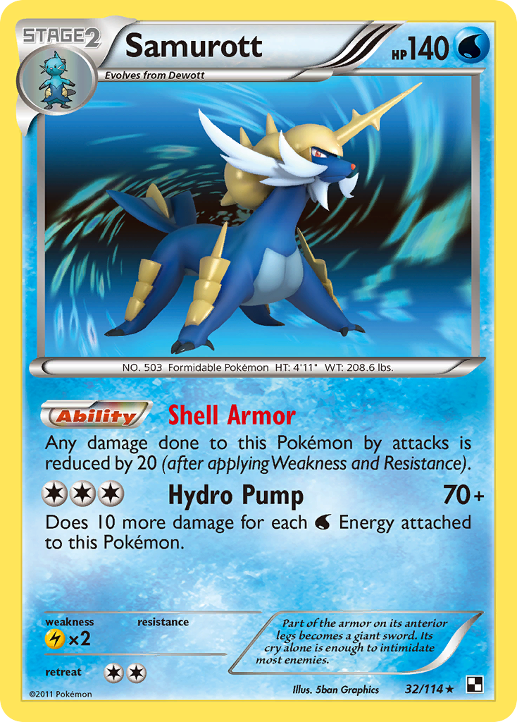 Samurott (32/114) [Black & White: Base Set] | Galaxy Games LLC