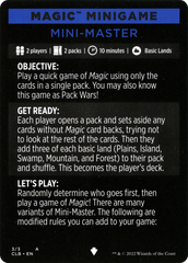 Mini-Master (Magic Minigame) [Commander Legends: Battle for Baldur's Gate Minigame] | Galaxy Games LLC