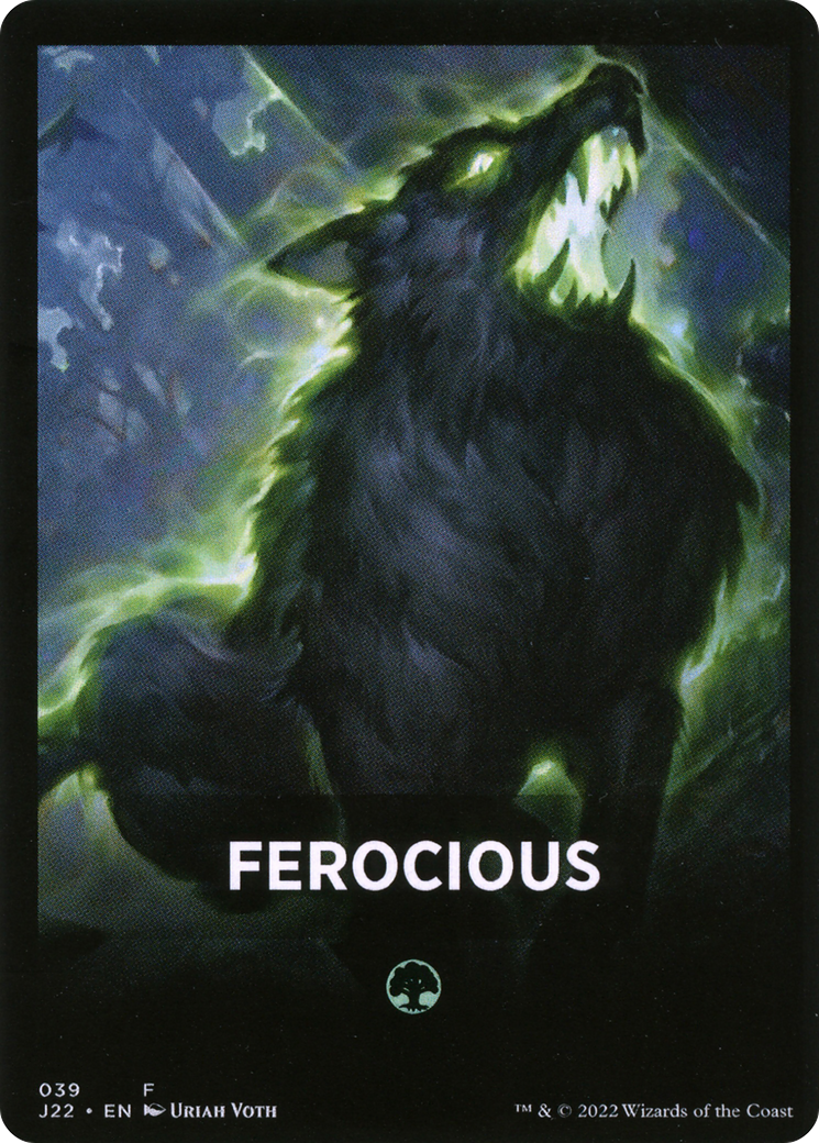 Ferocious Theme Card [Jumpstart 2022 Front Cards] | Galaxy Games LLC