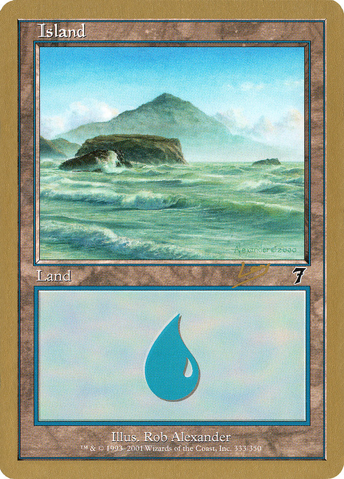 Island (333) (Raphael Levy) [World Championship Decks 2002] | Galaxy Games LLC