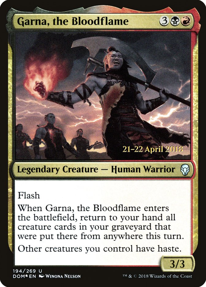 Garna, the Bloodflame [Dominaria Prerelease Promos] | Galaxy Games LLC