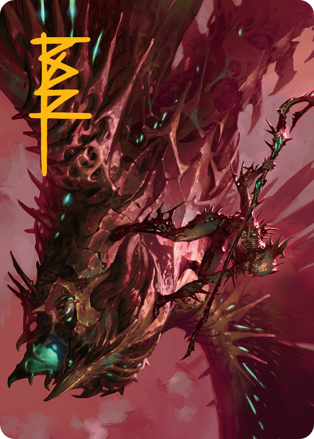 Skyclave Invader Art Card (Gold-Stamped Signature) [March of the Machine Art Series] | Galaxy Games LLC