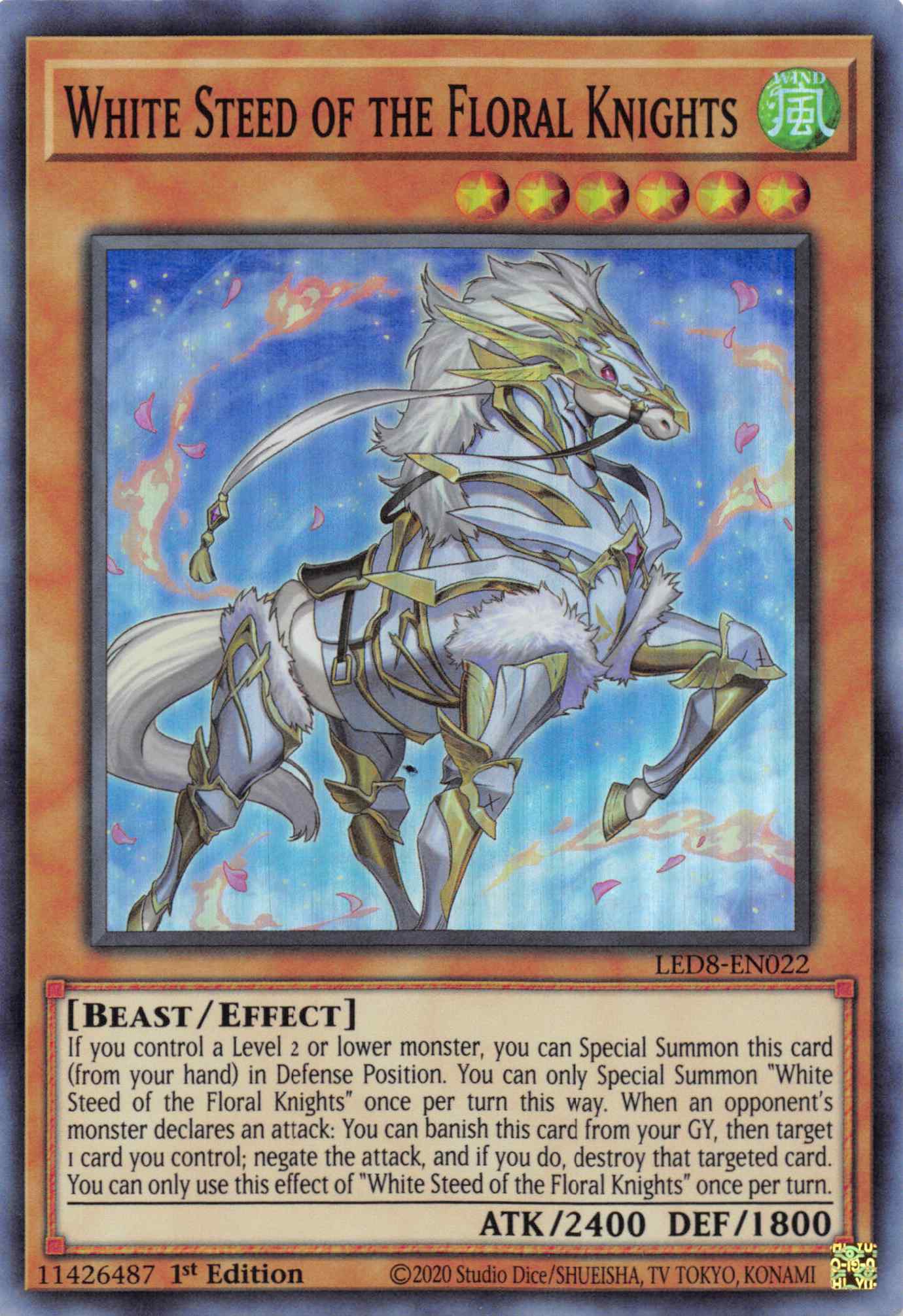 White Steed of the Floral Knights [LED8-EN022] Super Rare | Galaxy Games LLC