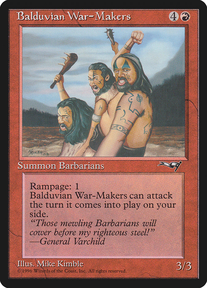Balduvian War-Makers (Treeline Background) [Alliances] | Galaxy Games LLC