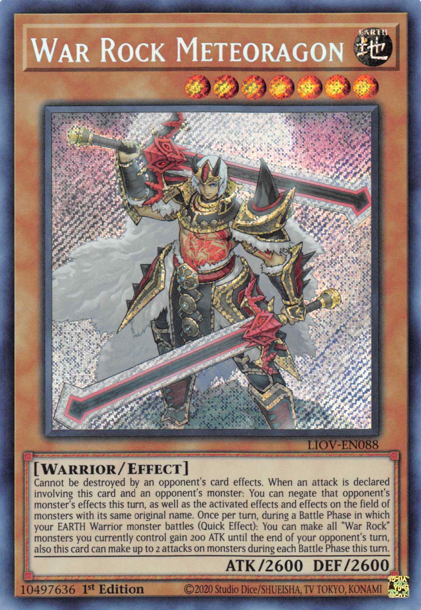 War Rock Meteoragon [LIOV-EN088] Secret Rare | Galaxy Games LLC