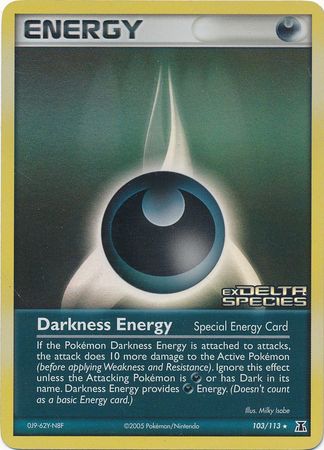 Darkness Energy (103/113) (Stamped) [EX: Delta Species] | Galaxy Games LLC
