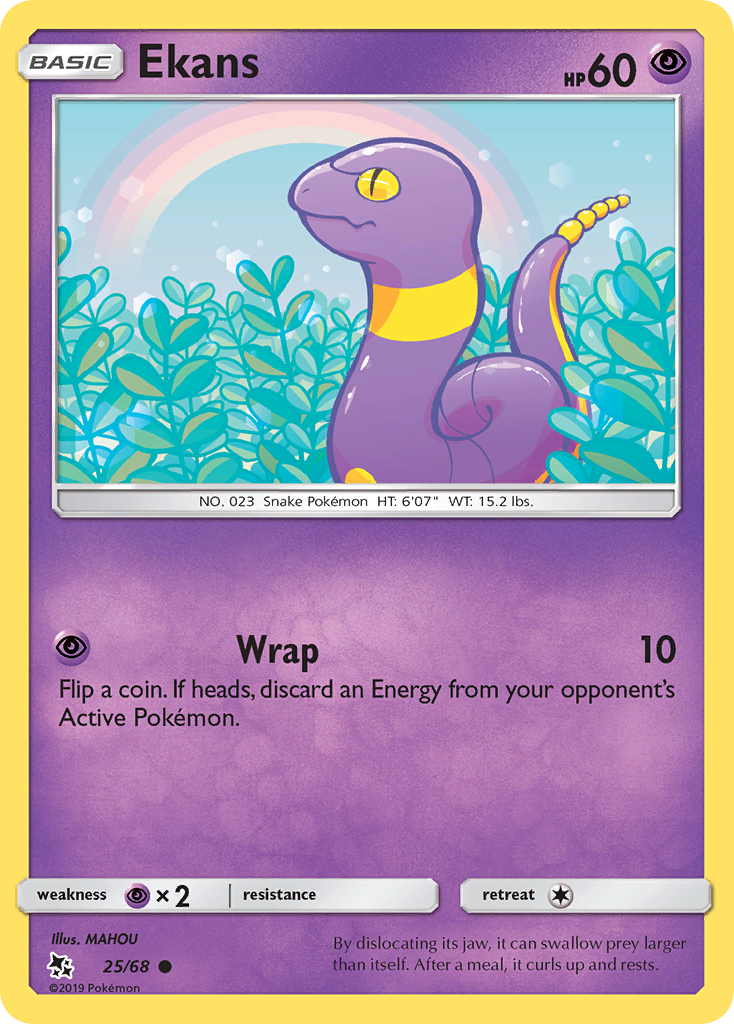 Ekans (25/68) [Sun & Moon: Hidden Fates] | Galaxy Games LLC