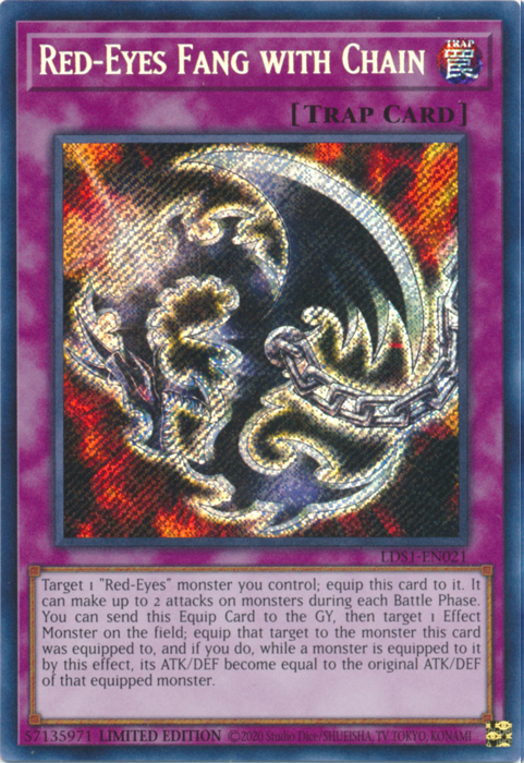 Red-Eyes Fang with Chain [LDS1-EN021] Secret Rare | Galaxy Games LLC