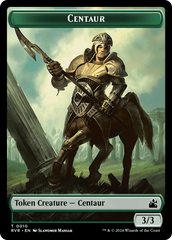 Elf Knight // Centaur Double-Sided Token [Ravnica Remastered Tokens] | Galaxy Games LLC