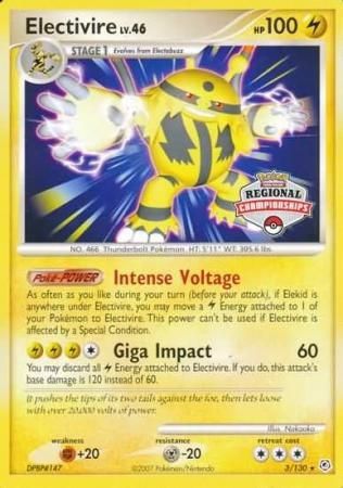 Electivire (3/130) (Regional Championship Promo) [Diamond & Pearl: Base Set] | Galaxy Games LLC