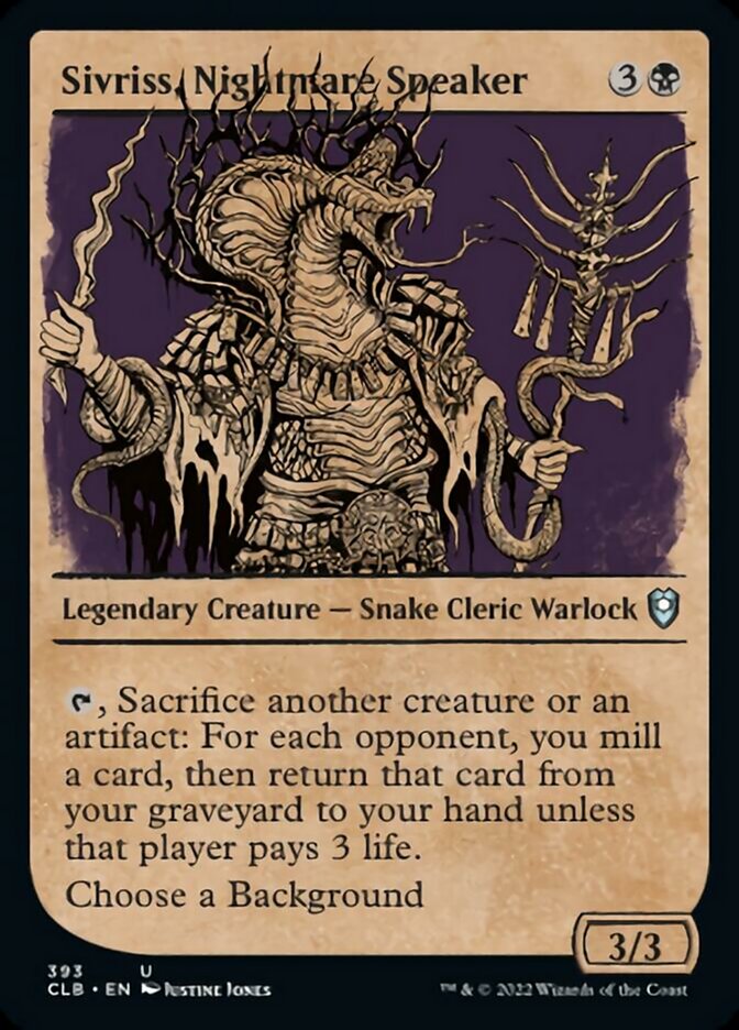 Sivriss, Nightmare Speaker (Showcase) [Commander Legends: Battle for Baldur's Gate] | Galaxy Games LLC