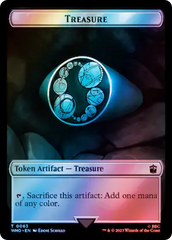 Alien Angel // Treasure (0063) Double-Sided Token (Surge Foil) [Doctor Who Tokens] | Galaxy Games LLC