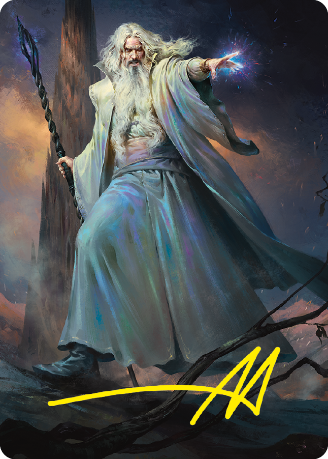 Saruman of Many Colors Art Card (Gold-Stamped Signature) [The Lord of the Rings: Tales of Middle-earth Art Series] | Galaxy Games LLC