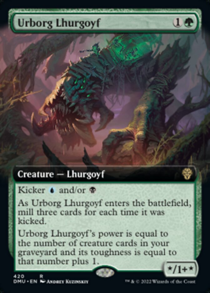 Urborg Lhurgoyf (Extended Art) [Dominaria United] | Galaxy Games LLC