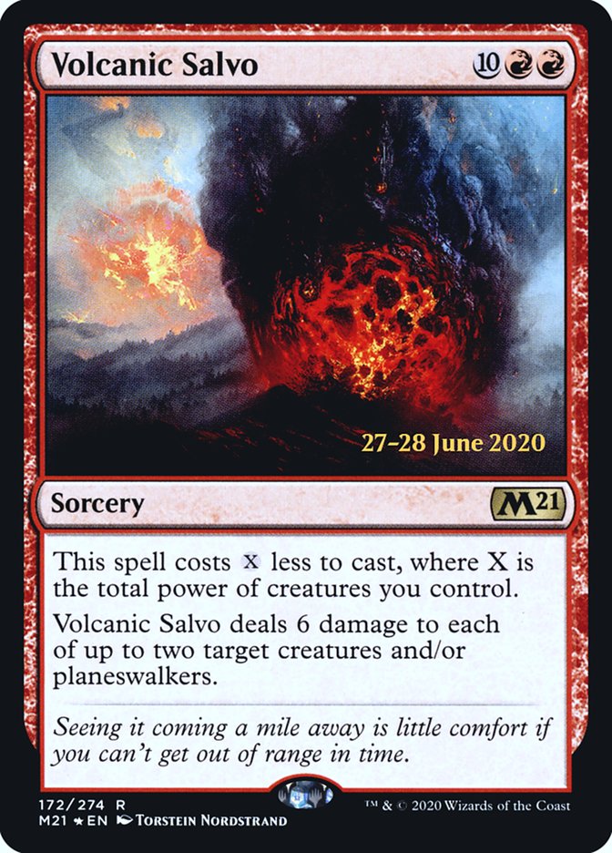 Volcanic Salvo [Core Set 2021 Prerelease Promos] | Galaxy Games LLC