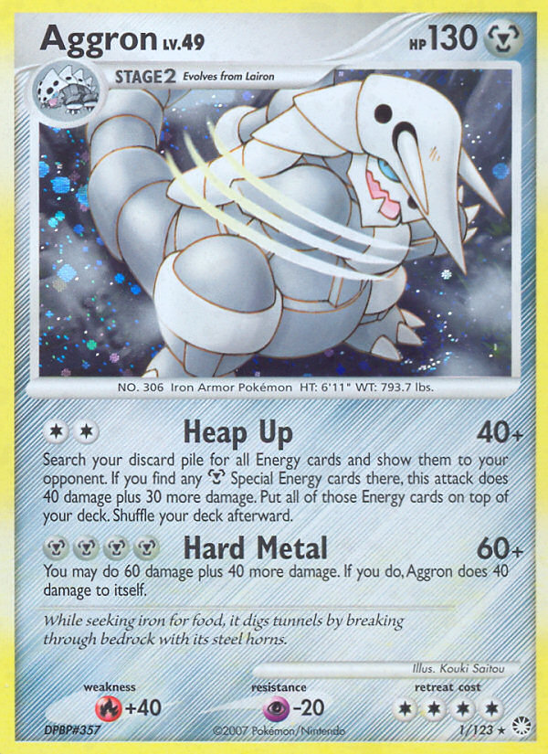 Aggron (1/123) [Diamond & Pearl: Mysterious Treasures] | Galaxy Games LLC