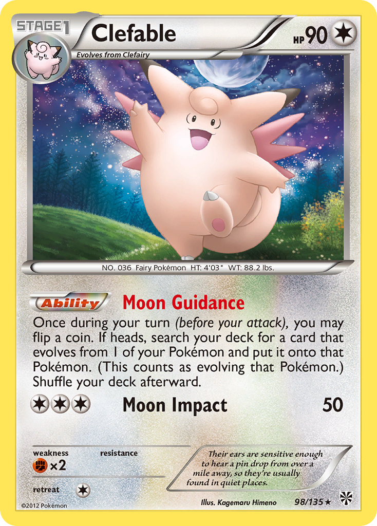 Clefable (98/135) [Black & White: Plasma Storm] | Galaxy Games LLC