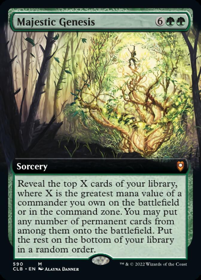Majestic Genesis (Extended Art) [Commander Legends: Battle for Baldur's Gate] | Galaxy Games LLC